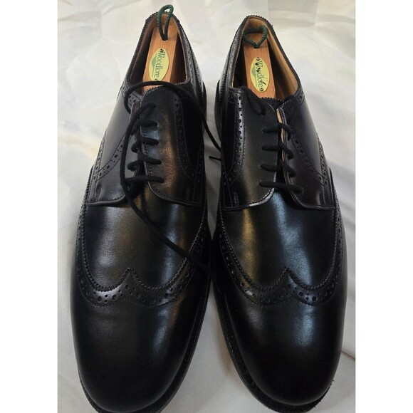 Tricker's Whitman Black Box Derby Brogues Shoes Made In England - Picture 6 of 12